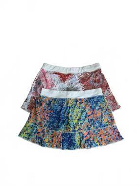 Sofibella Geometric Print Tennis Pickleball Skort Built-In Shorts Size XL Bundle